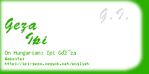 geza ipi business card